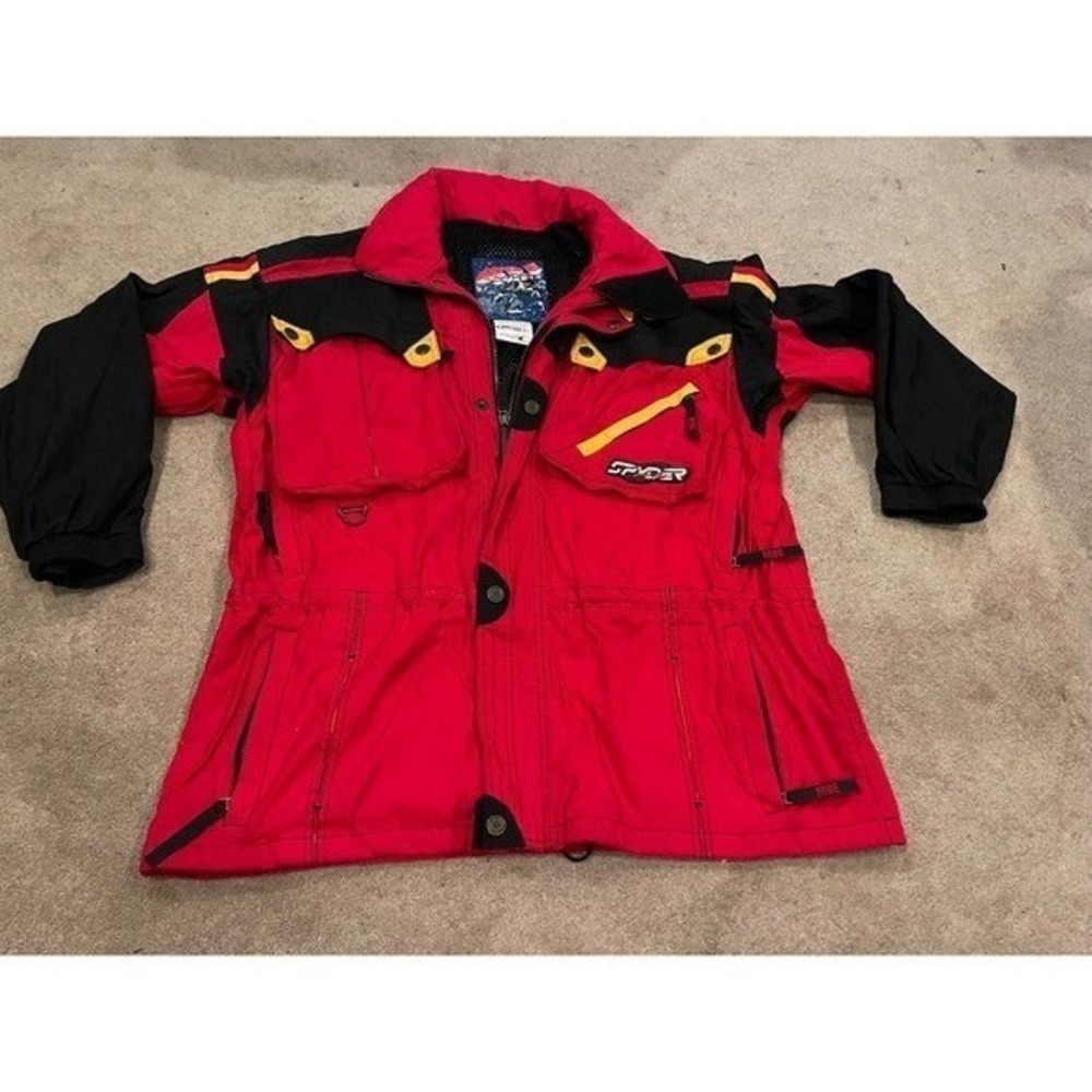 Vintage Spyder Tommy Moe Red Ski Snowboard Jacket Mens Large Excellent Conditio